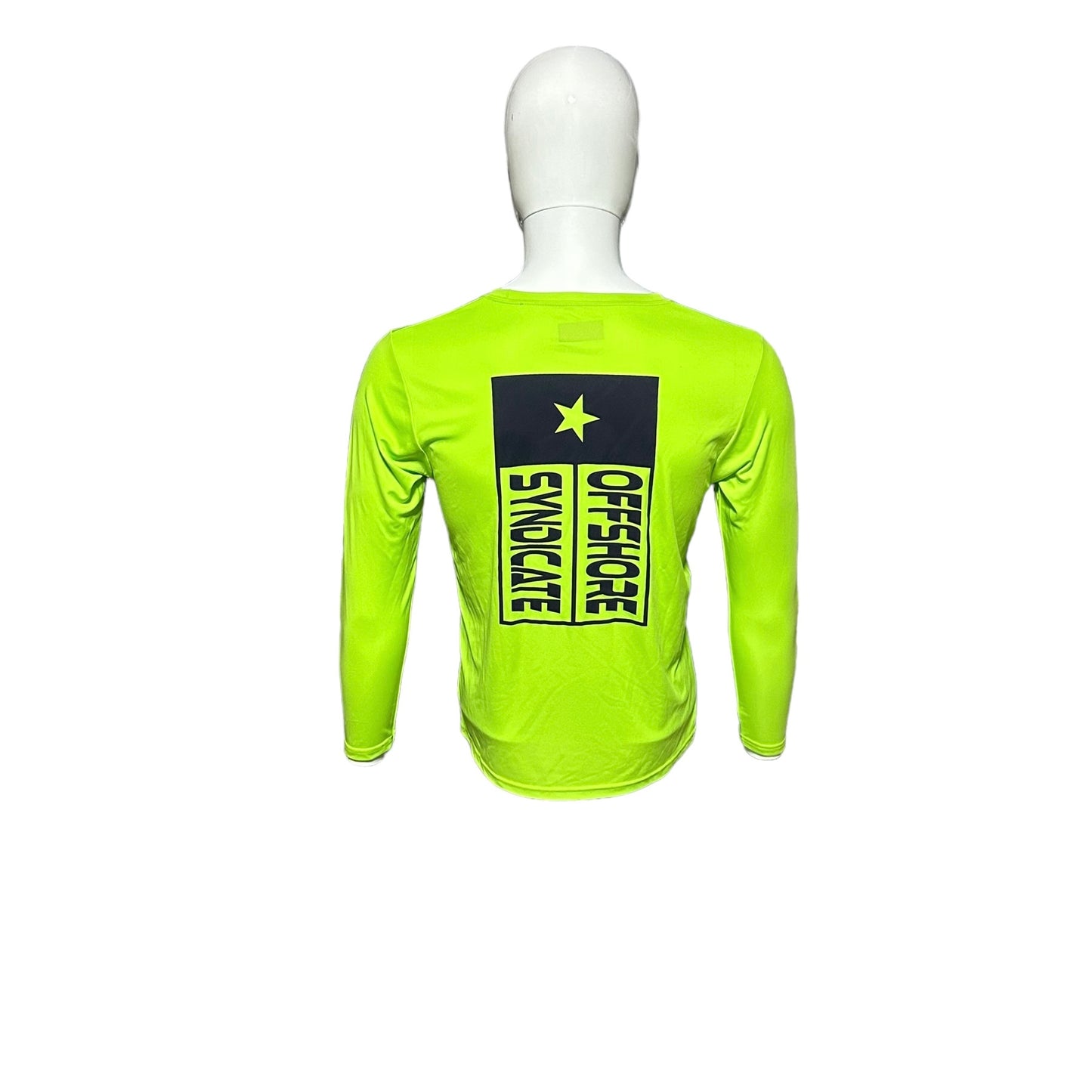 Youth Lime green UPF long sleeve tee