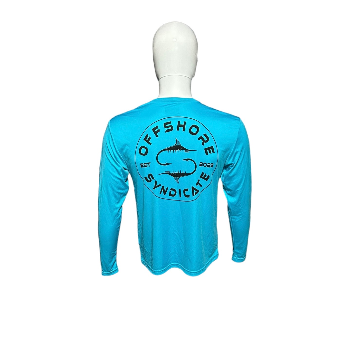 Youth electric blue UPF long sleeve tee