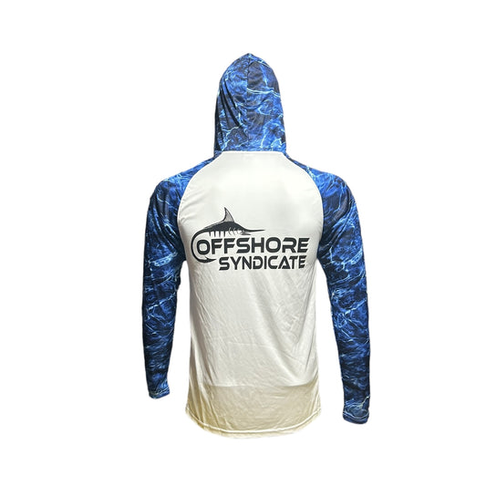Marlin blue camo UPF hoodie