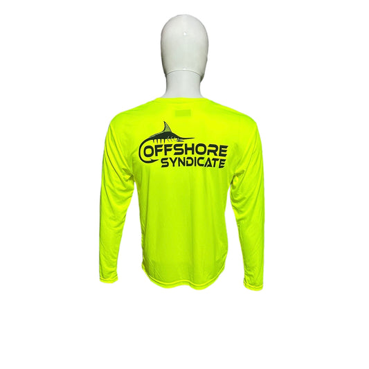 Safety yellow UPF long sleeve tee