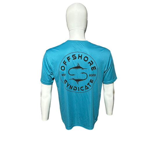 Teal UPF ying yang tee