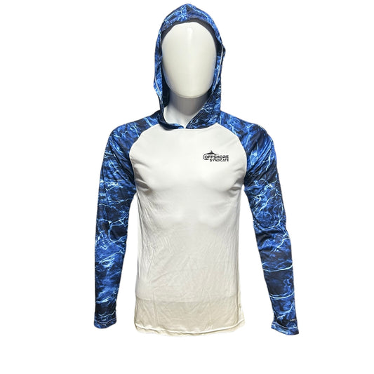 Marlin blue camo UPF hoodie