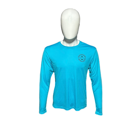 Electric blue UPF long sleeve tee