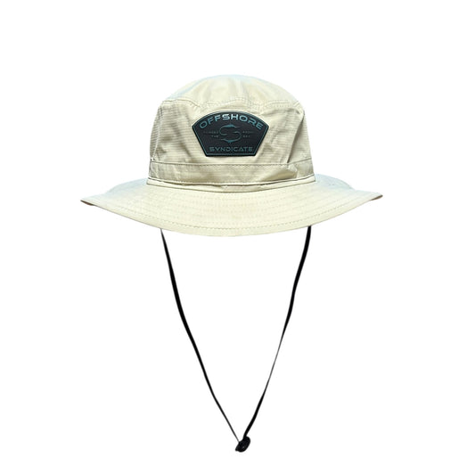 Stone bucket hat w/ consealable sun flap
