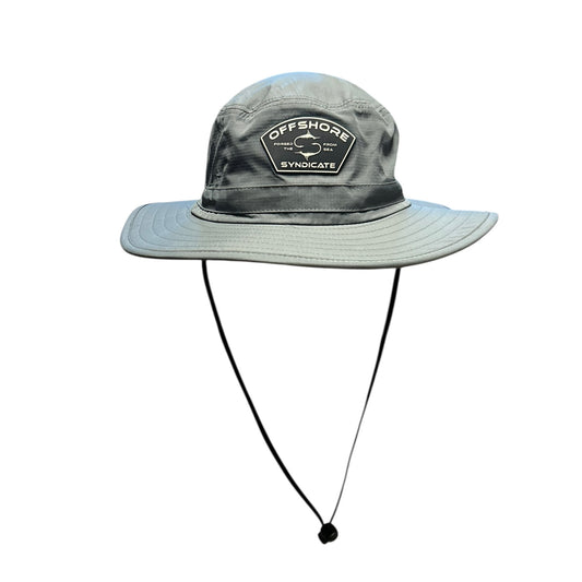 Sterling grey bucket hat w/ concealable sun flap