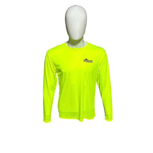 Safety yellow UPF long sleeve tee